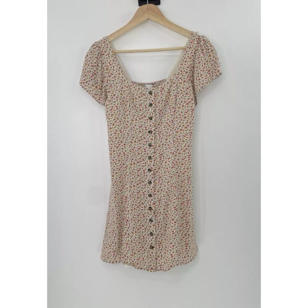 American Eagle Outfitters Floral Mini Dress - Cream and Red